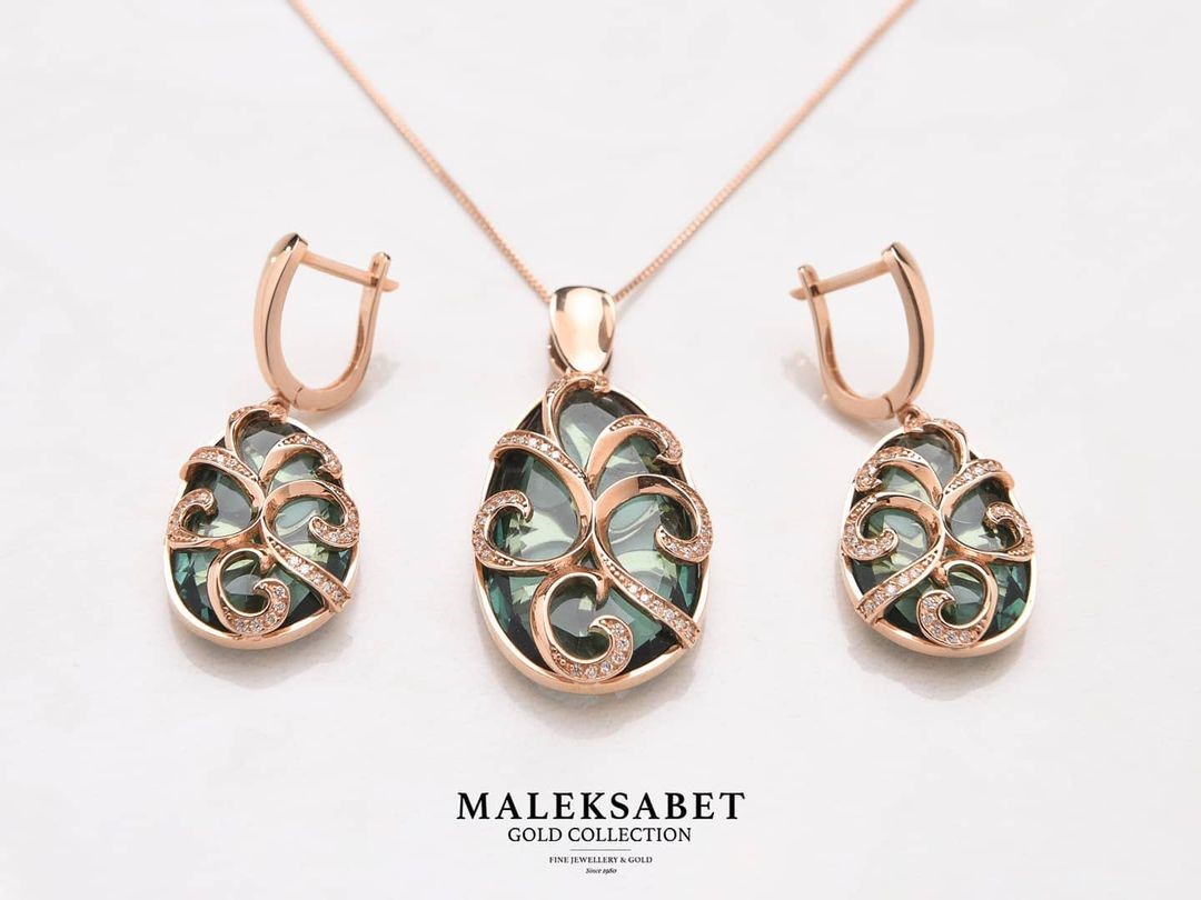 نیم ست جواهر طلا