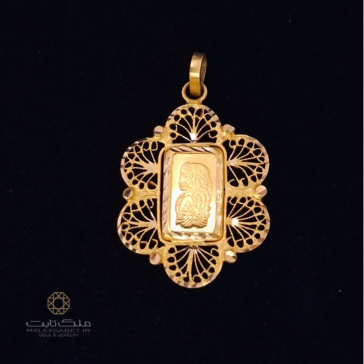 آویز گردنبند طلا شمش کد 2822