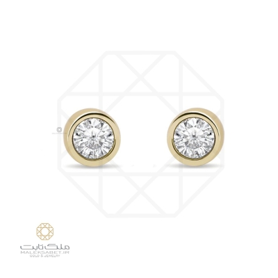 گوشواره طلا تک نگین کد 2300