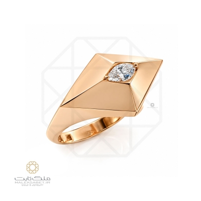 انگشتر طلا لوزی کد 2884