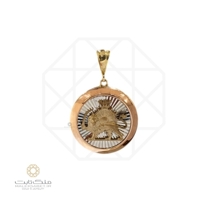 آویز گردنبند طلا طرح شیر و خورشید کد 3041