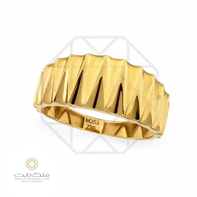انگشتر طلا موج کد 3078