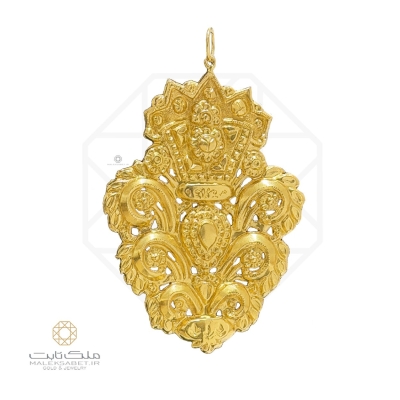 آویز گردنبند طلا طرح گل و بته کد 3167