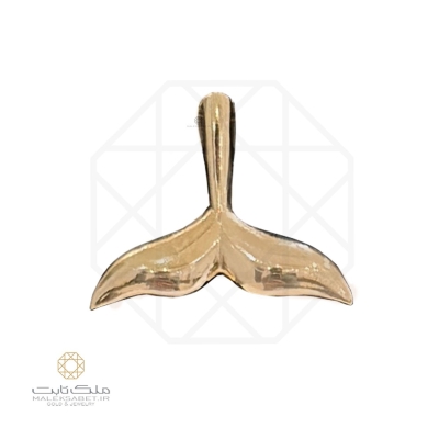 آویز گردنبند طلا دم نهنگ کد 3029